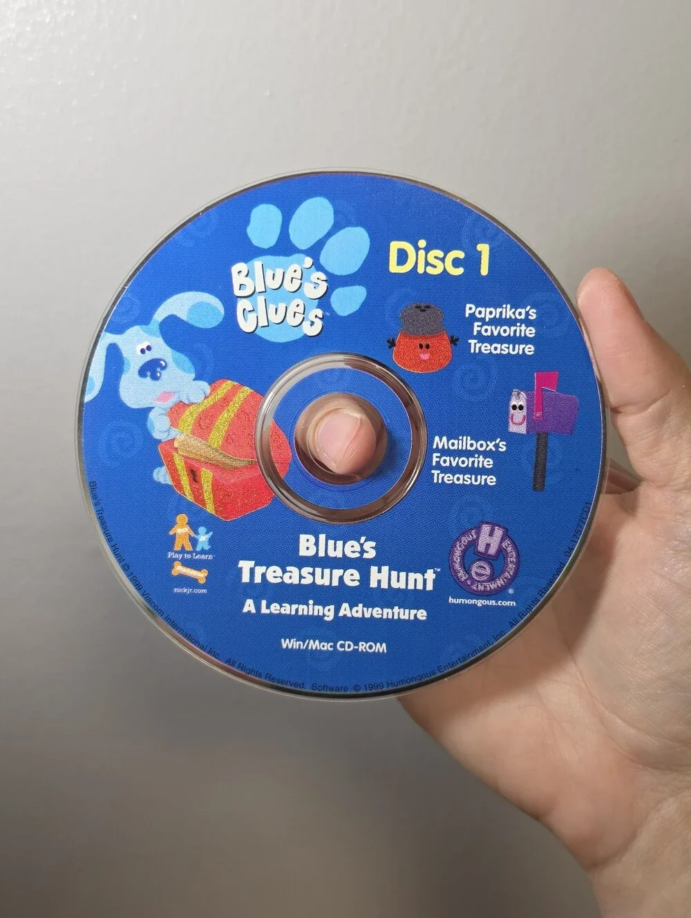 Vintage 1999 Nick Jr Blue's Clues Blues Treasure Hunt 2 Disc Win/Mac CD Rom